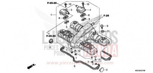 COUVERCLE DE CULASSE CB1100SAE de 2014